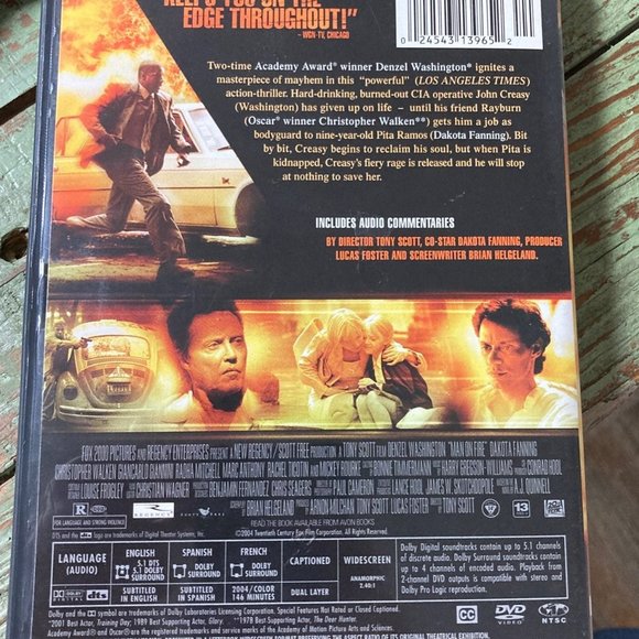 Man on Fire (DVD, 2004) - Picture 3 of 3